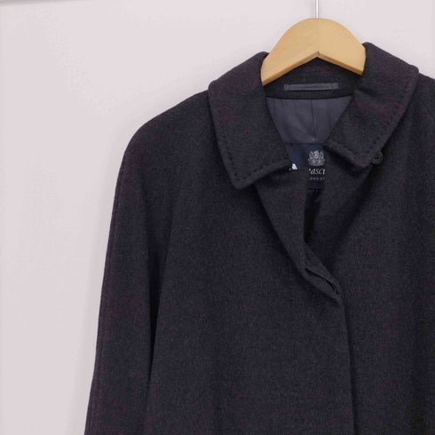 アクアスキュータム AQUASCUTUM カシミヤ100% 比翼 ステンカラー コート レディース