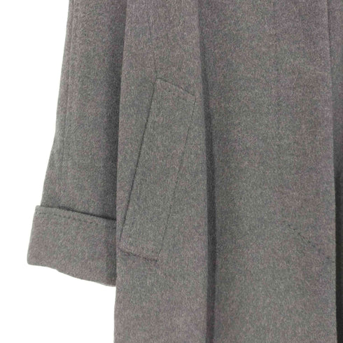 アクアスキュータム AQUASCUTUM カシミヤ100% 比翼 ステンカラー コート レディース