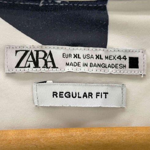 ザラ ZARA REGULAR FIT 総柄 半袖開襟シャツ メンズ import:XL