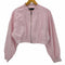 ザラ ZARA CROPPED LINEN BLEND BOMBER レディース JPN:L