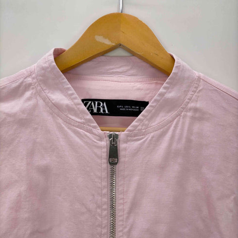 ザラ ZARA CROPPED LINEN BLEND BOMBER レディース JPN:L