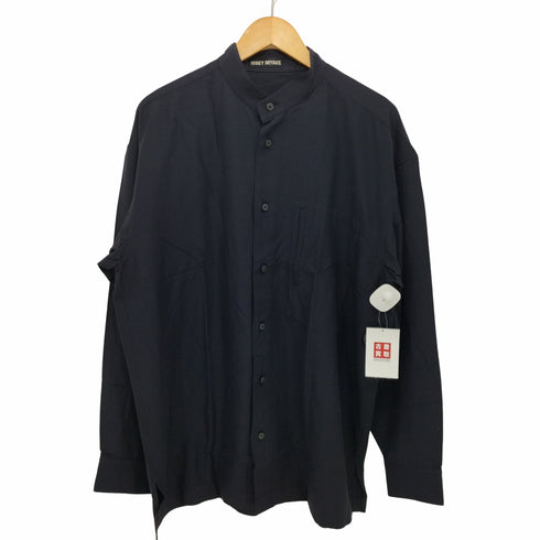 イッセイミヤケ ISSEY MIYAKE 1993SS Archive 総シルク スタンドカラーシャツ メンズ JPN:L