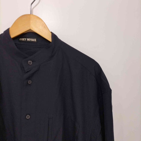 イッセイミヤケ ISSEY MIYAKE 1993SS Archive 総シルク スタンドカラーシャツ メンズ JPN:L