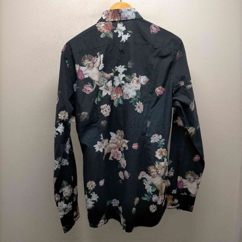 ドルチェアンドガッバーナ DOLCE&GABBANA GOLD LINE 天使×花 コットン総柄シャツ メンズ FR:42