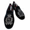 ドルチェアンドガッバーナ DOLCE&GABBANA ビジュー装飾ベロアローファー オペラシューズ メンズ UK:8.5