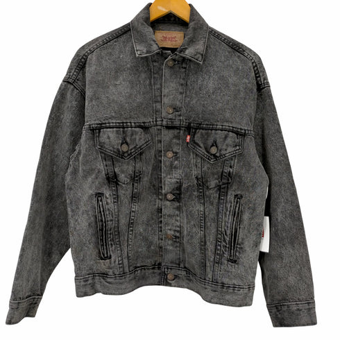 リーバイス Levis 80s USA製 刻印725 アシッドウォッシュ ブラックデニムジャケット メンズ import:S