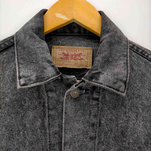 リーバイス Levis 80s USA製 刻印725 アシッドウォッシュ ブラックデニムジャケット メンズ import:S