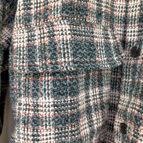 ザラ ZARA チェック柄 ダブルポケット シャツ ジャケット メンズ JPN:M