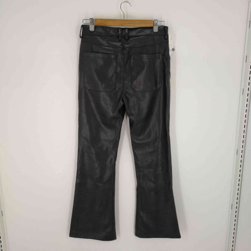 ザラ ZARA フェイクレザー ブーツカットパンツ レディース 36