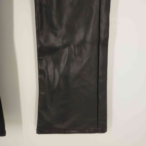 ザラ ZARA フェイクレザー ブーツカットパンツ レディース 36