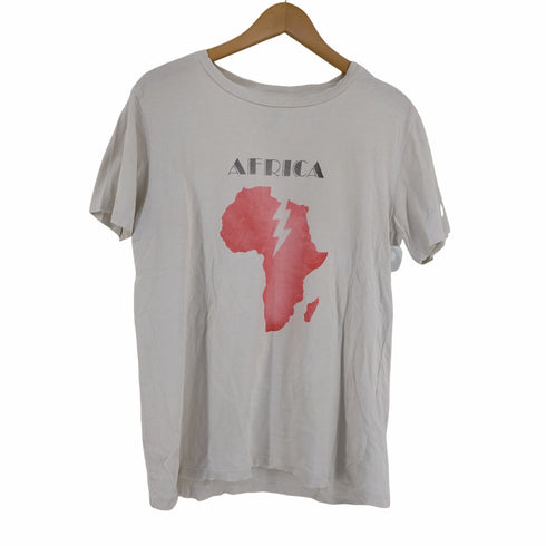レミレリーフ REMI RELIEF ダメージ加工 AFRICAプリント クルーネックTシャツ メンズ JPN:L