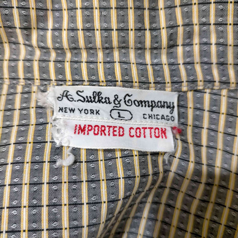 A.Sulka&Company IMPORTED COTTON 総柄 開襟シャツ メンズ