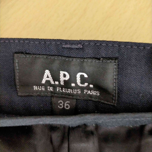 アーペーセー A.P.C. 90S フランス製 ririジップ 裏地レーヨン ウールギャバスラックス レディース FR:36-38