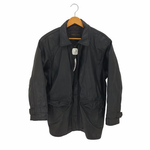 ドムアオム d'homme a homme フルジップ レザー ロング ジャケット Y2K メンズ import:M