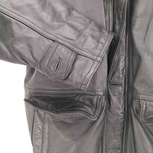 ドムアオム d'homme a homme フルジップ レザー ロング ジャケット Y2K メンズ import:M