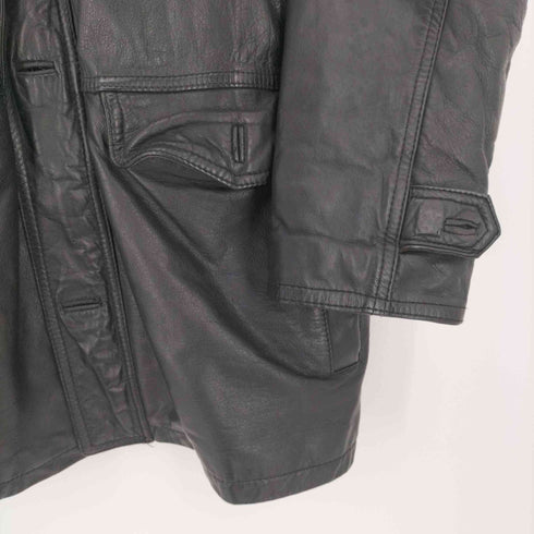 ドムアオム d'homme a homme フルジップ レザー ロング ジャケット Y2K メンズ import:M