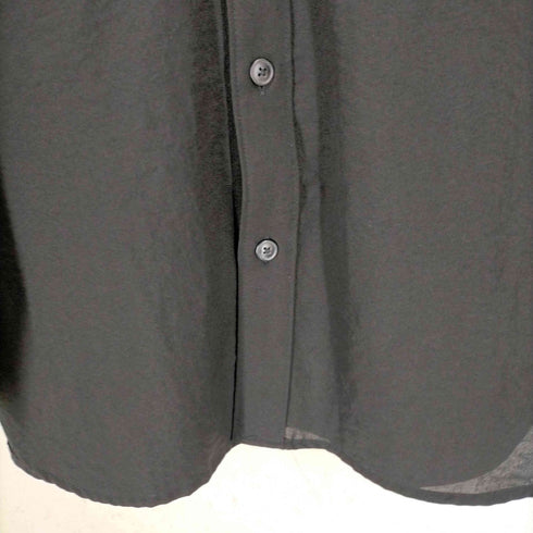 ザラ ZARA フラップポケット シアーポリエステルシャツ メンズ import:M