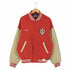 ナイキチーム NIKE TEAM 90-00s カナダ製 カレッジロゴ 裏キルティング レザースリーブ ウールナイロン スタジャン アワードジャケット メンズ import:M