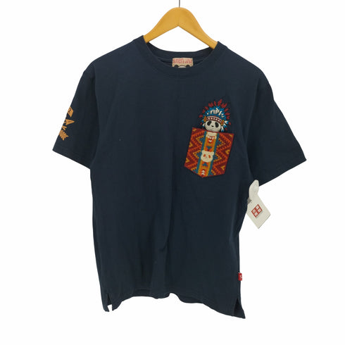 パンディエスタジャパン PANDIESTA JAPAN サガラ刺繍 バックプリント パンダ Tシャツ メンズ JPN:M