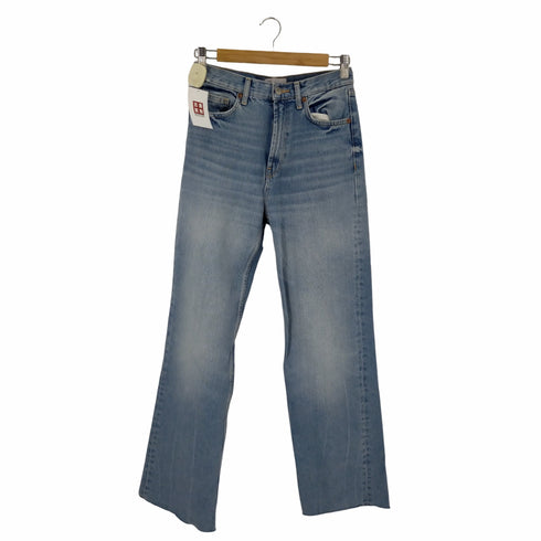 ザラ ZARA TRF HIGH RISE WIDE LEG JEANS ワイドカットオフデニム レディース 36