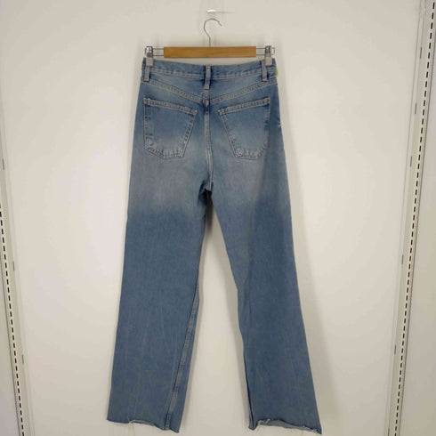 ザラ ZARA TRF HIGH RISE WIDE LEG JEANS ワイドカットオフデニム レディース 36