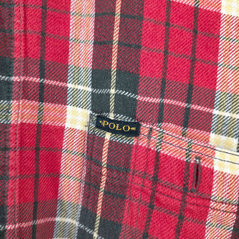 ポロカントリーラルフローレン POLO COUNTRY RALPH LAUREN 復刻 チェック ヘビーネルシャツ メンズ import:XL