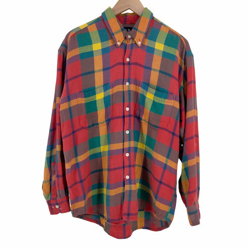 ギャップ Gap OLD チェック コットンネルシャツ メンズ