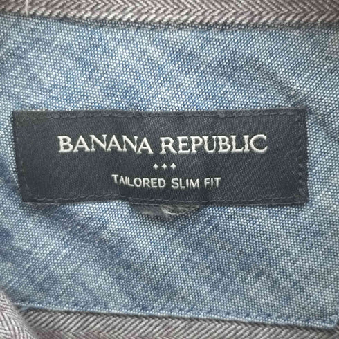 バナナリパブリック BANANA REPUBLIC SLIM FIT ヘリンボーン L/S BD ベーシック シャツ メンズ