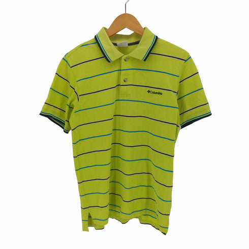 コロンビア Columbia 90S マルチカラー ボーダー ポロシャツ メンズ import:M
