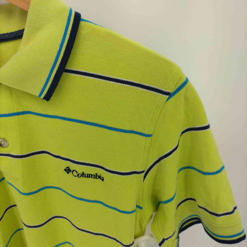 コロンビア Columbia 90S マルチカラー ボーダー ポロシャツ メンズ import:M