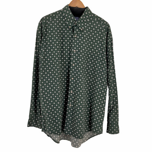 ギャップ Gap OLD デカタグ 総柄 BDシャツ メンズ import:XL