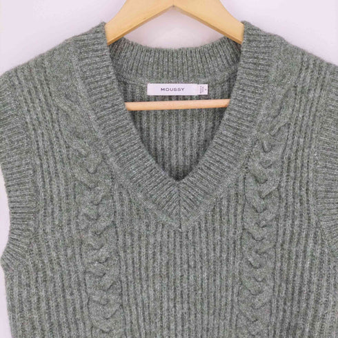 マウジー moussy CABLE KNIT ベスト レディース FREE