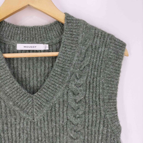マウジー moussy CABLE KNIT ベスト レディース FREE