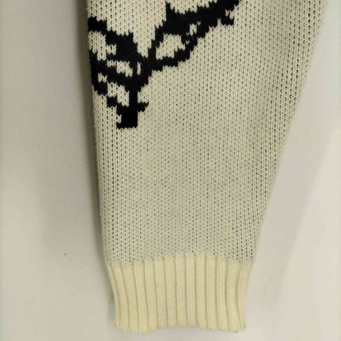 ホワイトランド WHITELAND 総柄クルーネックニット メンズ import:M