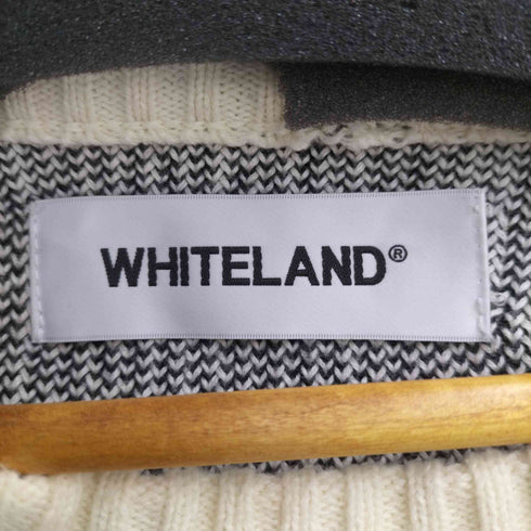 ホワイトランド WHITELAND 総柄クルーネックニット メンズ import:M