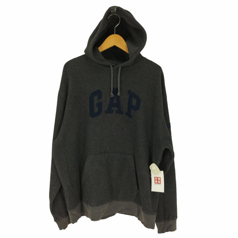 ギャップ Gap 90S OLD 紺タグ ロゴ刺繍 フリース プルオーバー パーカー メンズ JPN:L