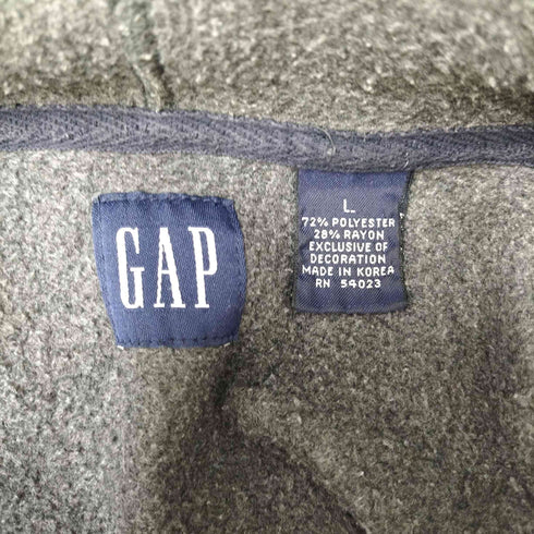 ギャップ Gap 90S OLD 紺タグ ロゴ刺繍 フリース プルオーバー パーカー メンズ JPN:L
