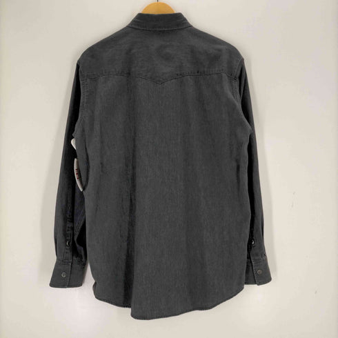 オーラリー AURALEE SELVEDGE SUPER LIGHT DENIM SHIRT WASHED BLACK メンズ 3