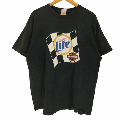ハーレーダヴィットソン HARLEY DAVIDSON 00S FRUIT OF THE LOOM ボディ 企業ロゴ ビール プリント S/S Tシャツ メンズ import:XL