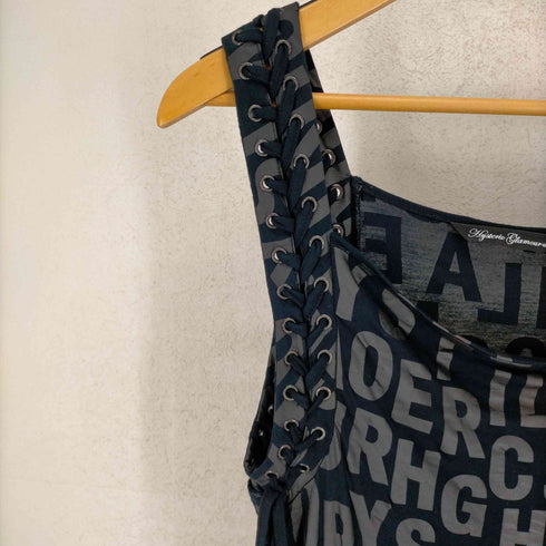 ヒステリックグラマー HYSTERIC GLAMOUR 00S レースデザイン総柄プリントノースリーブワンピース レディース FREE