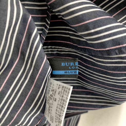 バーバリーブルーレーベル BURBERRY BLUE LABEL 刺繍ストライプシャツ メンズ JPN:M