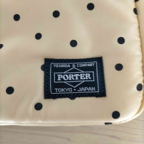 ポーター PORTER ロゴエンブレムドット柄チェーンショルダーバッグ レディース
