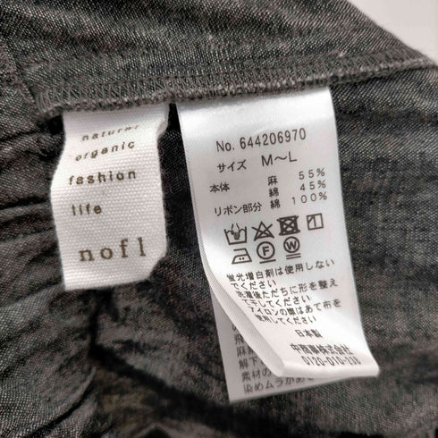 ノフル nofl コットンリネンテーパードパンツ レディース M-L