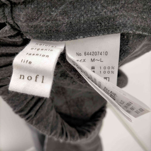 ノフル nofl リネン混 タックパンツ レディース M-L