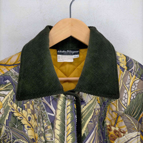 サルヴァトーレフェラガモ Salvatore Ferragamo MADE IN ITALY 総柄 キルティング襟コーデュロイジャケット メンズ ONE SIZE