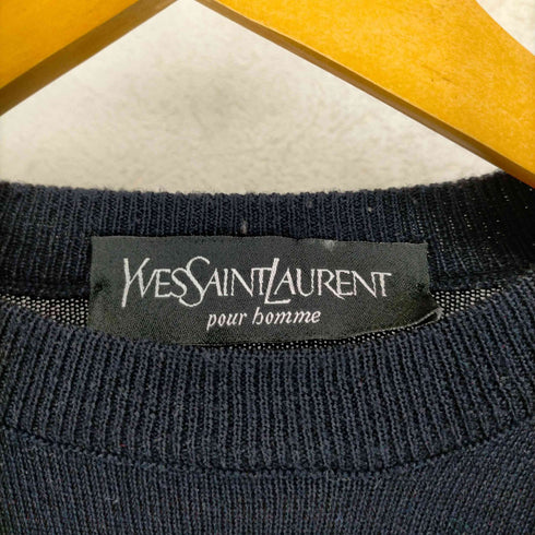 イヴサンローラン Yves Saint Laurent pour homme ロゴ刺繍ニット メンズ