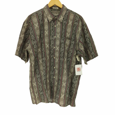 フルギ BURMA BIBAS 60 SINGLES COTTON LAWN 総柄 コットン S/S レギュラーカラー シャツ メンズ import:L