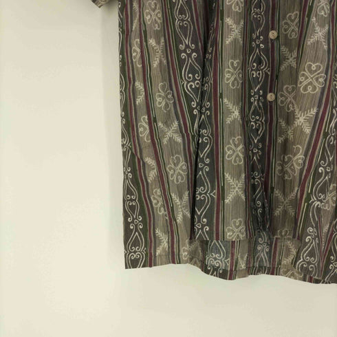 フルギ BURMA BIBAS 60 SINGLES COTTON LAWN 総柄 コットン S/S レギュラーカラー シャツ メンズ import:L