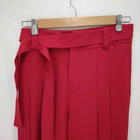 アンスポクン UNSPOKEN Waist ribbon wide pants レディース L