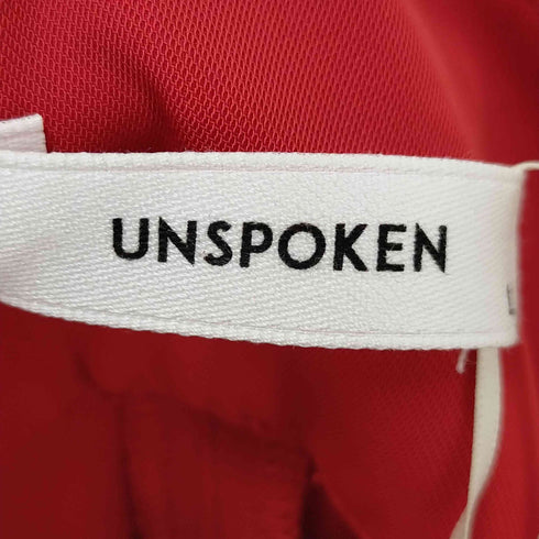 アンスポクン UNSPOKEN Waist ribbon wide pants レディース L